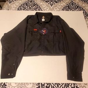 Lapco Navy Flame Resistant FR Workshirt Mens 5XL Long